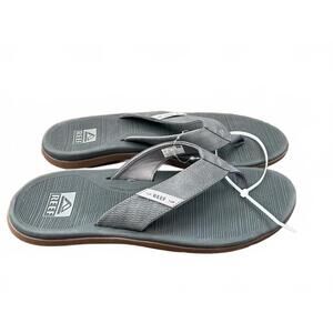 NEW Reef Santa Ana Flip Flops Mens 8 Grey  Comfort Cushion Thong Sandals
